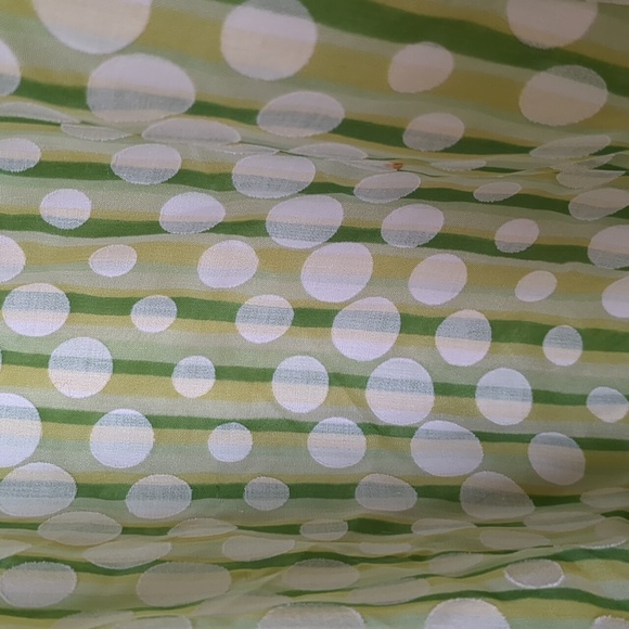 Coldwater Creek dress green polka dot lined v-neck sleeveless dress cap 8 - Picture 9 of 13